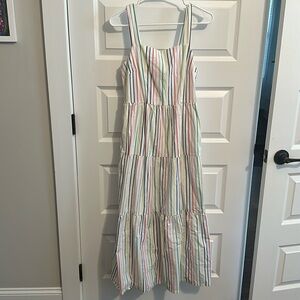 Casual striped, adjustable, lined J Crew maxi. Really cute for Easter!